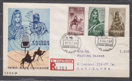 Sahara Sobres 1º Día 1964 Edifil 229/31 Serie Corta - Spanische Sahara