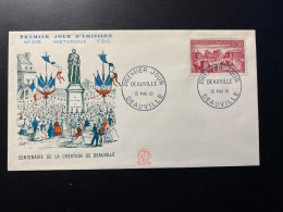 Enveloppe 1er Jour "Centenaire De Deauville" - 13/05/1961 - 1294 - Historique N° 375 - 1960-1969