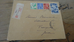 Enveloppe Recommandée NIMES 1945  ............. BOITE1  ....... 544 - 1921-1960: Modern Period