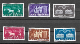 LUXEMBOURG 1951 YT 443 à 448 NEUF** TB- (lire) - Neufs