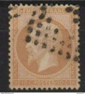 RARE Obli Losange K évidé Sur N°21 TBE - 1862 Napoléon III.