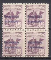 Sahara Sueltos 1932 Edifil 44B ** Mnh Bloque De 4 Sellos - Spaanse Sahara