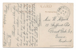 Postcard WW1 Lincoln Cathedral 1919 British Army Field Post Office FPO DC4 Syria Beirut - Guerre 1914-18