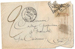 LETTRE CLASSIQUE BEAUVAIS DU 4 JUILLET 1858 ( AFFRANCHISSEMENT INSUFFISANT) - 1863-1870 Napoleon III With Laurels