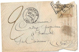 LETTRE CLASSIQUE BEAUVAIS DU 4 JUILLET 1858 ( AFFRANCHISSEMENT INSUFFISANT) - 1852 Louis-Napoleon