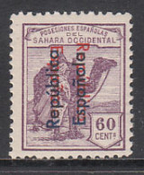 Sahara Sueltos 1934 Edifil 44C ** Mnh  Sobrecarga Doble - Sahara Spagnolo