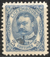 Luxemburg 1906, 25 C Adolf Perforated 11:11½ MH - 1906 Guglielmo IV