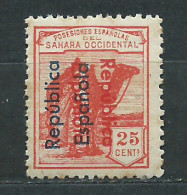 Sahara Sueltos 1934 Edifil 40C (*) Mng  Sobrecarga Doble - Spanish Sahara