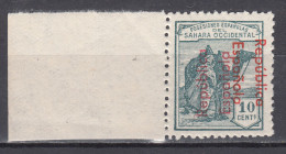 Sahara Sueltos 1934 Edifil 37C ** Mnh Sobrecarga Doble - Spaanse Sahara