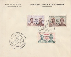 CAMEROUN - FDC : N°332/4 ** (1962) Réunification - Surchargés - - Kamerun (1960-...)