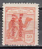 Sahara Variedades 1932 Edifil 43Ahcc * Mh  Sobrecarga Cambio De Color - Sahara Espagnol