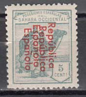 Sahara Variedades 1932 Edifil 36Ahh ** Mnh  Sobrecarga Doble - Spanish Sahara