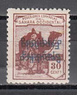 Sahara Variedades 1932 Edifil 41Bhhi ** Mnh Sobrecarga Doble Una Invertida - Spanish Sahara