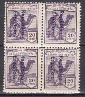 Sahara Variedades 1932 Edifil 39Ahcc ** Bloque De 4 Sellos - Spanish Sahara