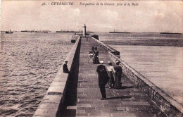 50 - Manche  -  CHERBOURG  - Perspective De La Grande Jetée Et De La Rade - Cherbourg