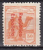 Sahara Variedades 1932 Edifil 43Ahcc ** Mnh Sobrecarga Cambio De Color - Spanish Sahara