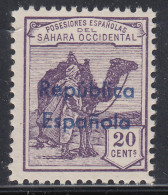 Sahara Variedades 1932 Edifil 39Bhcc ** Mnh Sobrecarga Cambio De Color - Sahara Español