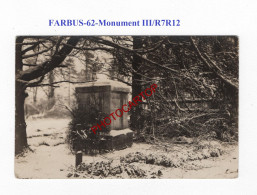 FARBUS-Parc-62-Monument III/R7R12-CARTE PHOTO Allemande-GUERRE 14-18-1 WK-MILITARIA- - Cimetières Militaires