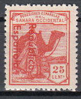 Sahara Variedades 1932 Edifil 40Ahcc ** Mnh Sobrecarga Cambio De Color - Spaanse Sahara