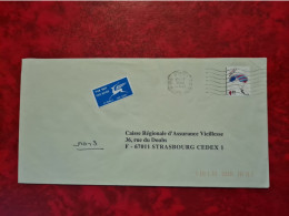 LETTRE  JERUSALEM POUR STRASBOURG 2001 PARACHITISTE - Briefe U. Dokumente