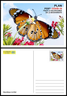 MALI 2022 STATIONERY CARD - POST- COVID-19 RECOVERY PLAN - BUTTERFLY BUTTERFLIES PAPILLONS PAPILLON - RARE - Schmetterlinge
