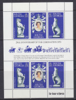 South Georgia 1978 25th. Ann. Of Coronation 2x3v In Sheetlet ** Mnh (59824) - Géorgie Du Sud