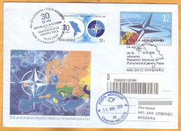 2024 FDC Used Moldova "30 Years Since The Accession Of The Republic Of Moldova At The Partnership For Peace" - Moldova