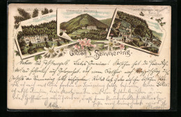 Lithographie Semmering, Hotel Panhans, Südbahnhotel Und Hotel Stephanie  - Sonstige & Ohne Zuordnung