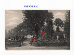 FRESNES-62-Monument-Cimetiere-CARTE Imprimee Allemande-GUERRE 14-18-1 WK-MILITARIA- - Soldatenfriedhöfen
