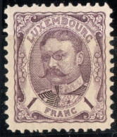 Luxemburg 1906, 1 Fr Adolf Perforated 11½ MNH - 1906 Guglielmo IV