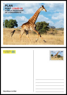 MALI 2022 STATIONERY CARD - POST- COVID-19 RECOVERY PLAN - GIRAFFE GIRAFFES GIRAFE GIRAFES - RARE - Girafes