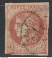 RARETE NUANCE "ROUGE BRUN"  (pas Le Brun Rouge!!) Y Et T Spé 75 N°40Ba Lim ROUGE BRIQUE BE Signé - 1870 Ausgabe Bordeaux