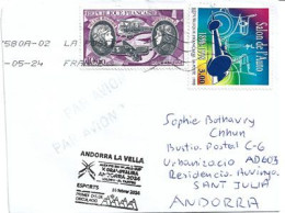 FRANCE,belle Lettre 2024 De France à Andorra, Avec Timbre Local à Date Arrivée (Grandvalira) 2024 - Storia Postale