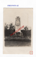 FRESNOY-62-Monument-Cimetiere-CARTE PHOTO Allemande-GUERRE 14-18-1 WK-MILITARIA- - Cementerios De Los Caídos De Guerra