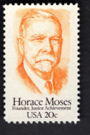 200893298 1984 SCOTT 2095 (XX) POSTFRIS MINT NEVER HINGED - HORACE MOSES FOUNDER JUNIOR ACHIEVEMENT - Neufs