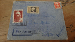 Enveloppe Corse CONCA Avec Courrier, Par EXPRES Pour INDOCHINE - 1951   ............. BOITE1  ....... 556 - 1921-1960: Modern Tijdperk