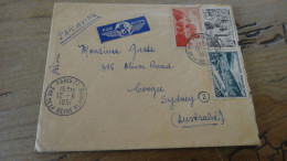 Enveloppe Avec Courrier Par AVION Pour L' AUSTRALIE 1951   ............. BOITE1  ....... 557 - 1921-1960: Modern Tijdperk