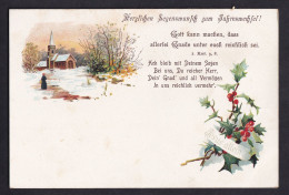 Herzlichen Segenswunsch Zum Jahreswechsef! / Long Line Postcard Not Circulated, 2 Scans - New Year