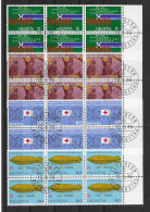 Schweiz 1975 Jahresereignisse Mi.Nr. 1046/49 Kpl. 6er Blocksatz Gestempelt - Used Stamps