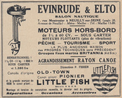 EVINRUDE & ELTO Moteurs Hors-bord - 1936 Vintage Advertising - Pubblicit� - Werbung