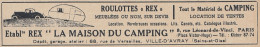 Roulottes REX - 1936 Vintage Advertising - Pubblicit� Epoca - Reclame