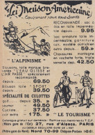 LE MAISON AMERICAINE Equipements Pour Sports - 1936 Vintage Advertising - Reclame