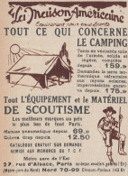 LE MAISON AMERICAINE Equipements Pour Sports - 1936 Vintage Advertising - Werbung