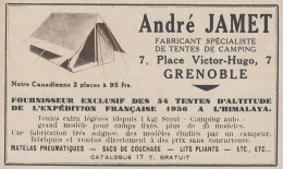 Canadienne Andr� JAMET - Grenoble - 1936 Vintage Advertising - Pubblicit� - Reclame