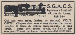 S.G.A.C.S. - Volt-Outil - 1936 Vintage Advertising - Pubblicit� Epoca - Werbung