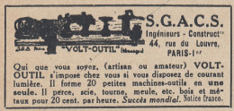 S.G.A.C.S. - Volt-Outil - 1936 Vintage Advertising - Pubblicit� Epoca - Werbung