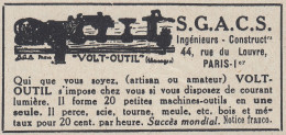 S.G.A.C.S. - Volt-Outil - 1936 Vintage Advertising - Pubblicit� Epoca - Werbung