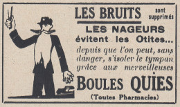 Boules QUIES - 1936 Vintage Advertising - Pubblicit� Epoca - Werbung