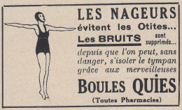 Boules QUIES - 1936 Vintage Advertising - Pubblicit� Epoca - Werbung