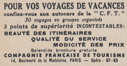 Compagnie Fran�aise De Tourisme - 1936 Vintage Advertising - Pubblicit� - Werbung